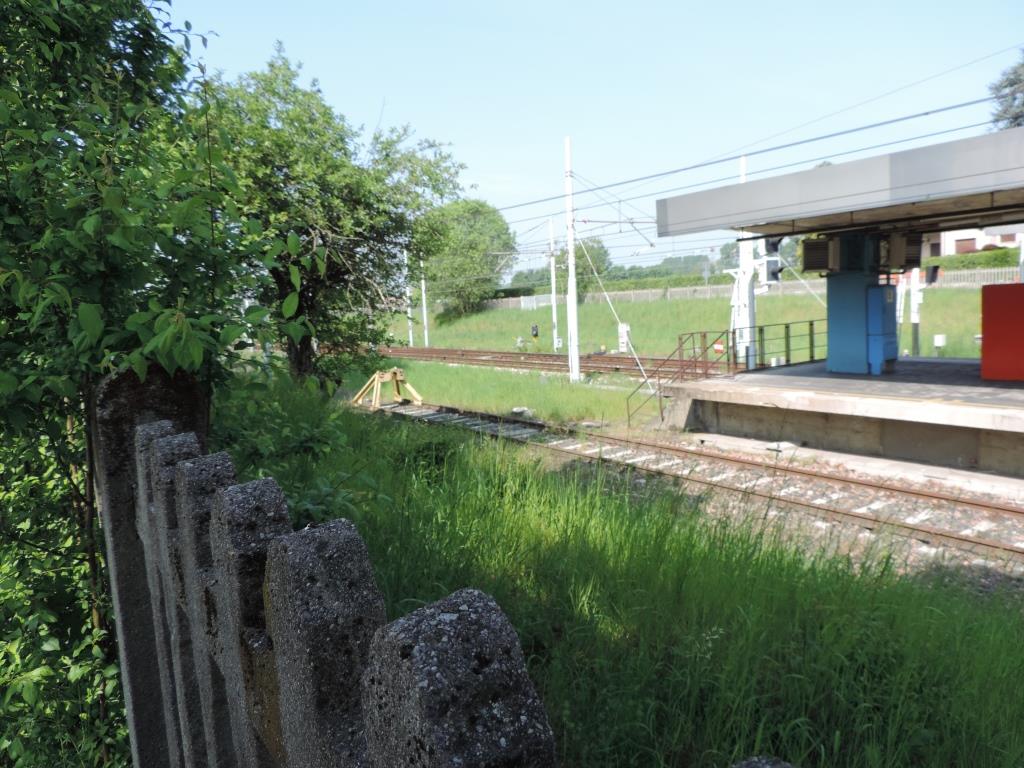 Figura 9: Binario abbandonato alla fermata della Metropolitana M2 alla stazione di Gorgonzola (Fonte: foto di Ilaria Francesca Tondi, 2017)