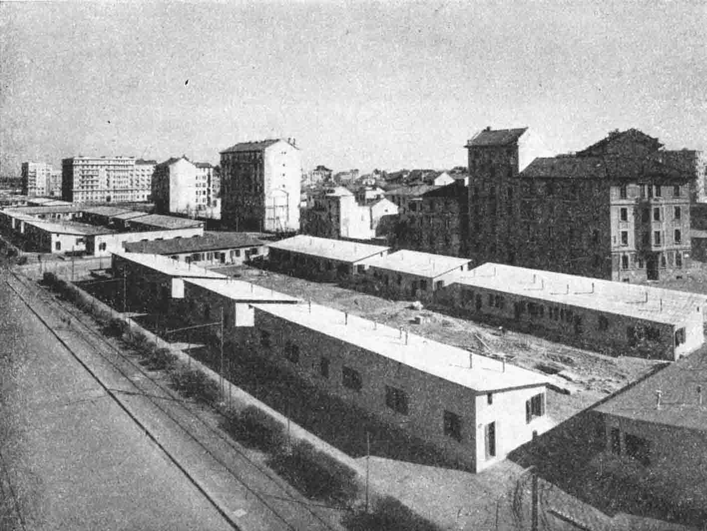Figura 8: Il Viale Argonne con le case per gli sfollati della Guerra (Fonte: Urbanfile Blog, autore sconosciuto, 1946-1947)